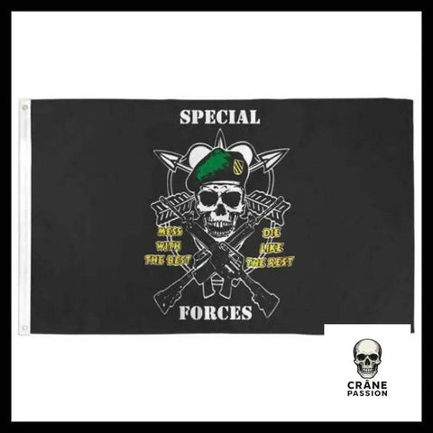 Drapeau Force Spécial Américaine - Crâne Passion