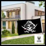 Drapeau Pirate Barbe Noire - Crâne Passion