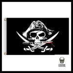 Drapeau Pirate Barbe Noire - Crâne Passion