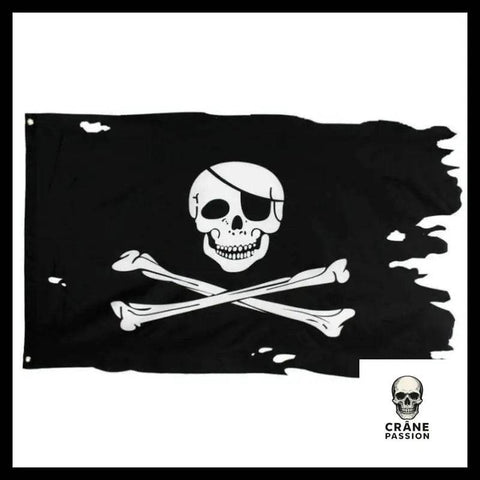Drapeau Pirate Extérieur - Crâne Passion