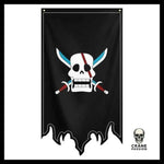Drapeau Pirate Flotant - Crâne Passion