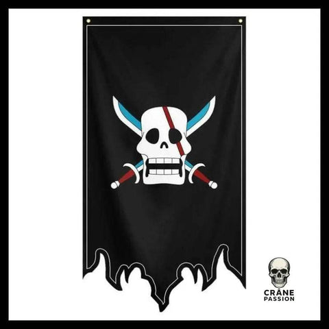 Drapeau Pirate Flotant - Crâne Passion