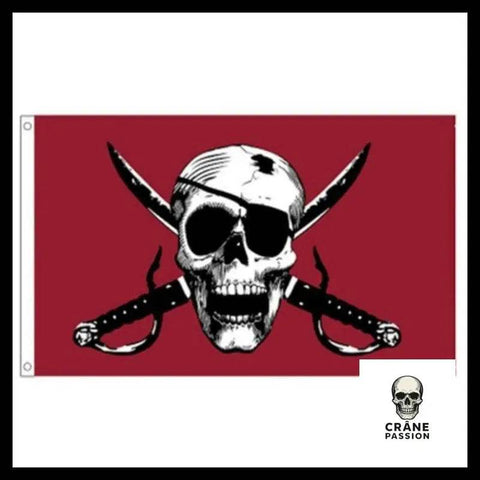 Drapeau Pirate Historique - Crâne Passion