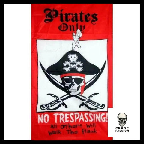 Drapeau Pirate Only - Crâne Passion
