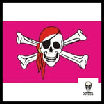 Drapeau Pirate Rose - Crâne Passion