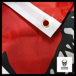 Drapeau Pirate Rouge - Crâne Passion