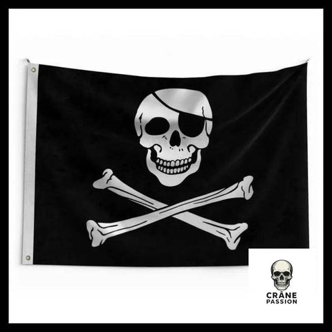Drapeau Pirate Stylé - Crâne Passion