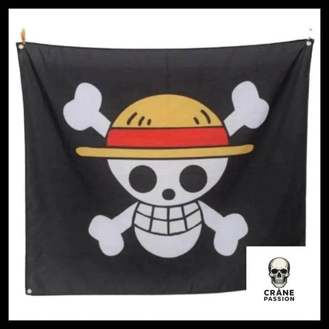 Drapeau Squelette Cartoon - Crâne Passion