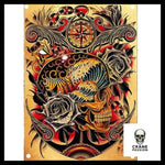 Drapeau Tête de Mort Art - Crâne Passion
