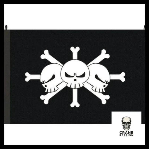 Drapeau Tête de Mort Corsaire - Crâne Passion