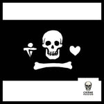 Drapeau Tête de Mort Love - Crâne Passion