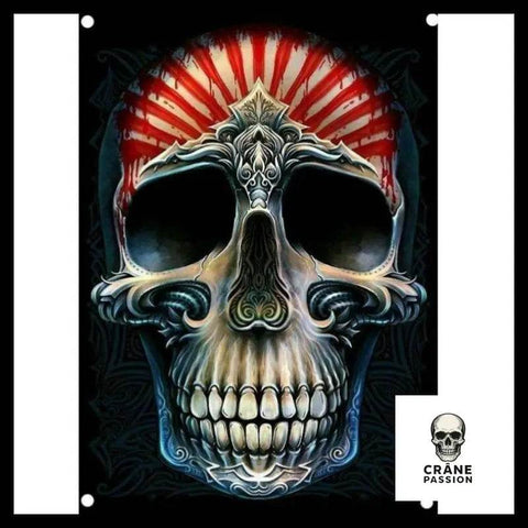 Drapeau Tête de Mort Maya - Crâne Passion