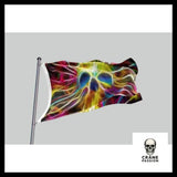 Drapeau Tête de Mort Multicolore - Crâne Passion