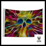 Drapeau Tête de Mort Multicolore - Crâne Passion
