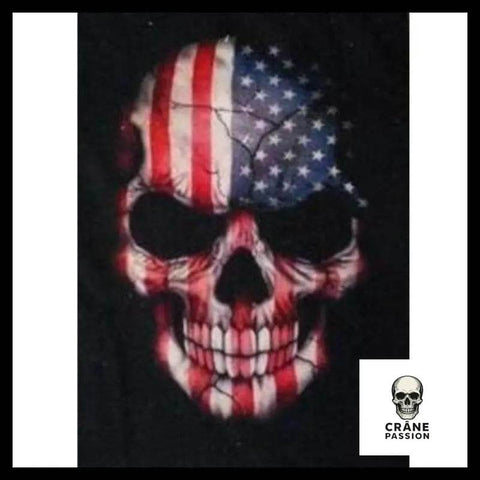 Drapeau Tête de Mort USA - Crâne Passion