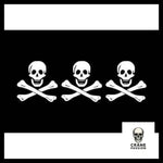 Drapeau Triple Pirates - Crâne Passion