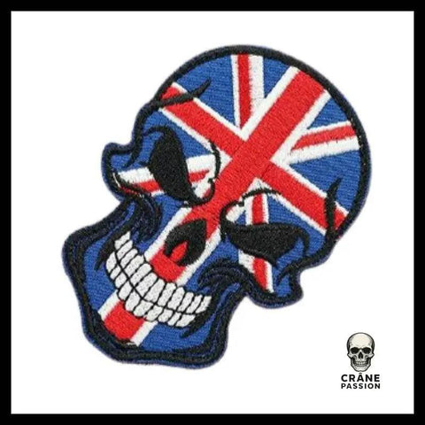 Écusson Angleterre - Crâne Passion