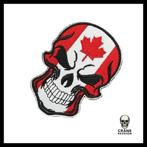 Écusson Crâne Canada - Crâne Passion