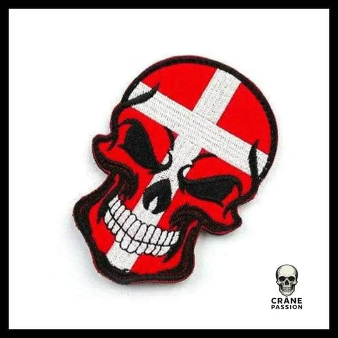 Écusson Danemark - Crâne Passion