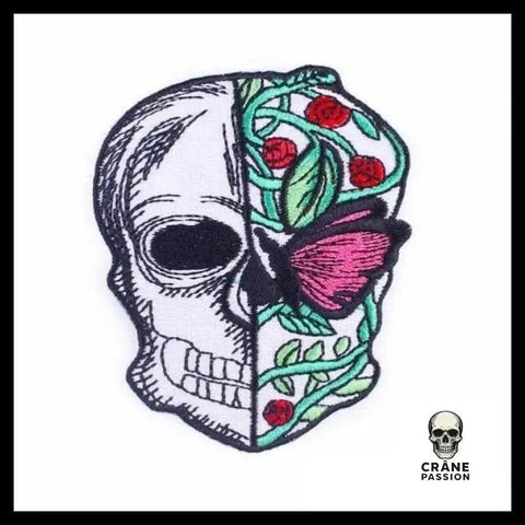 Écusson Demi Tête de Mort - Crâne Passion
