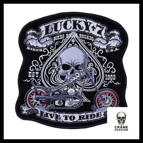 Écusson Moto Démon - Crâne Passion