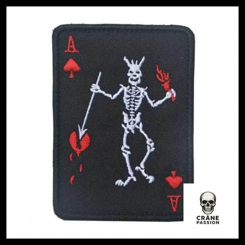 Écusson Squelette Poker - Crâne Passion
