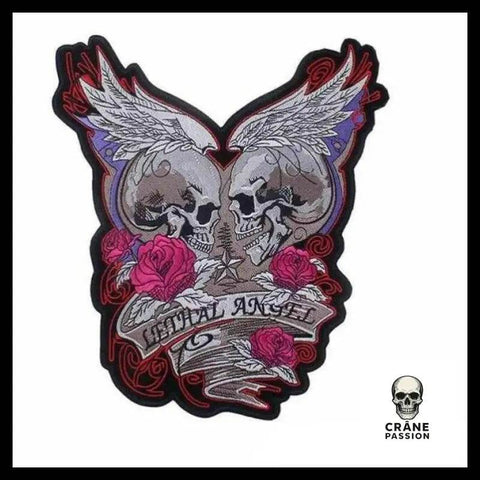 Écusson Tête de Mort Anges - Crâne Passion