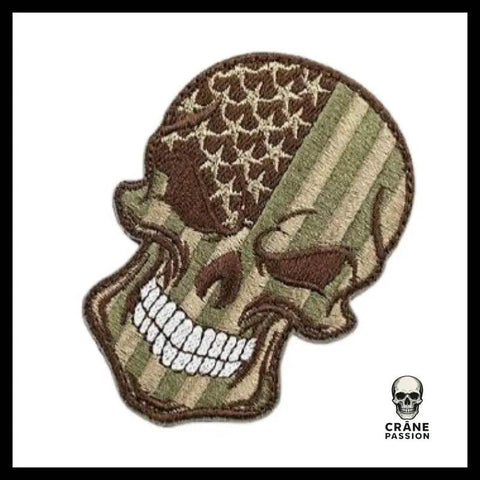 Écusson Tête de Mort Armée Américaine - Crâne Passion