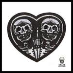 Écusson Tête de Mort Coeur - Crâne Passion