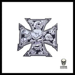 Écusson Tête de Mort Croix - Crâne Passion