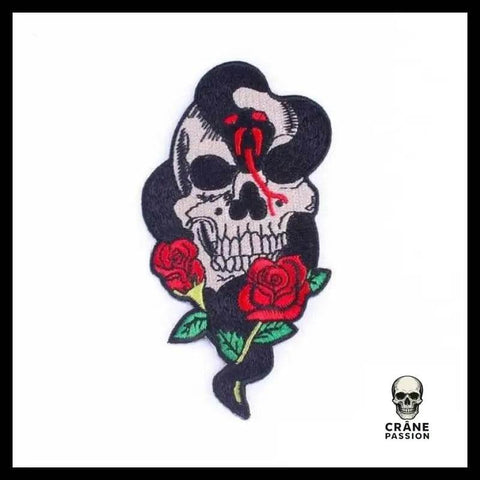 Écusson Tête de Mort Gothique - Crâne Passion