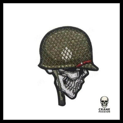 Écusson Tête de Mort Militaire - Crâne Passion