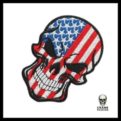 Écusson USA - Crâne Passion