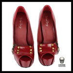 Escarpin Rouge Tête de Mort - Crâne Passion
