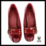 Escarpin Rouge Tête de Mort - Crâne Passion