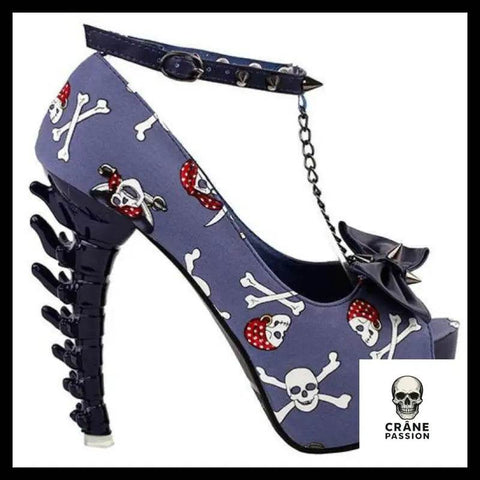 Escarpin Tête de Mort Pirate - Crâne Passion