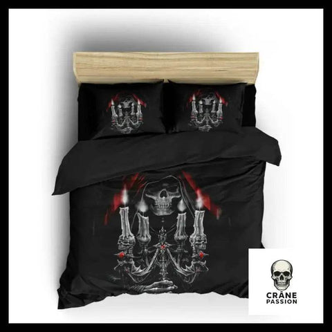 Housse de Couette Faucheuse Noire - Crâne Passion