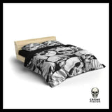 Housse de Couette Tête de Mort Noir et Blanc - Crâne Passion