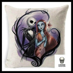 Housse de Coussin Tête de Mort Rendez-vous Amoureux Mr Jack - Crâne Passion