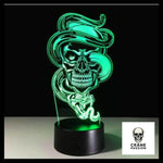 Lampe 3d Tête de Mort Serpent - Crâne Passion
