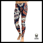 Legging Crâne Orange - Crâne Passion