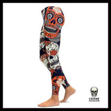 Legging Crâne Orange - Crâne Passion