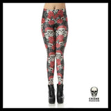 Legging Fleuri - Crâne Passion