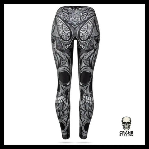 Legging Skull Maori - Crâne Passion