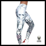 Legging Tête de Mort Ailée - Crâne Passion