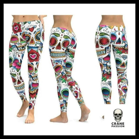 Legging Tête de Mort Calavera - Crâne Passion