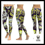 Legging Tête de Mort Calavera Jaune - Crâne Passion