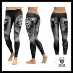 Legging Tête de Mort Cartes de Jeux - Crâne Passion