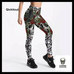Legging Tête de Mort Corbeau - Crâne Passion