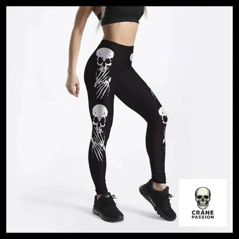 Legging Tête de Mort Crâne Ricanant - Crâne Passion